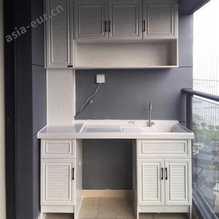 全铝浴室柜组合 白色防滑铝板卫生间卫浴柜 百和美简约款