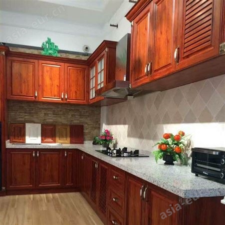 别墅全铝厨房灶台门板定制 厨房整体橱柜吊柜 百和美