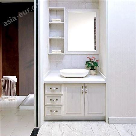 百和美太空铝浴室柜 全铝挂墙式吊柜木纹全铝浴室柜