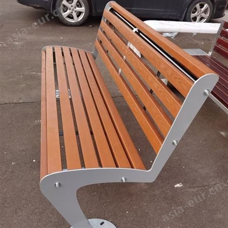 不锈钢户外异形休闲座椅 1.5M 1.8M 靠背带扶手景区休息椅定制