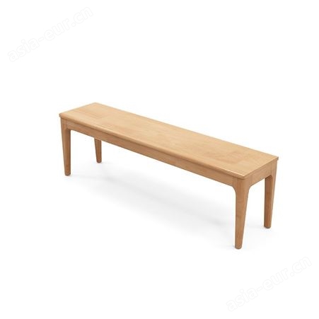 搏德森北欧实木长条凳客厅多人简易餐台椅子原木板凳长椅家用坐垫餐桌凳